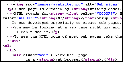 html code